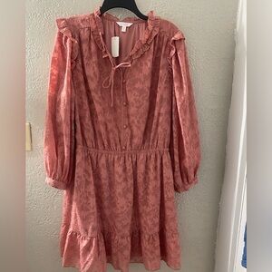 NWT LC Lauren Conrad Coral Pink Midi Dress Size 3X